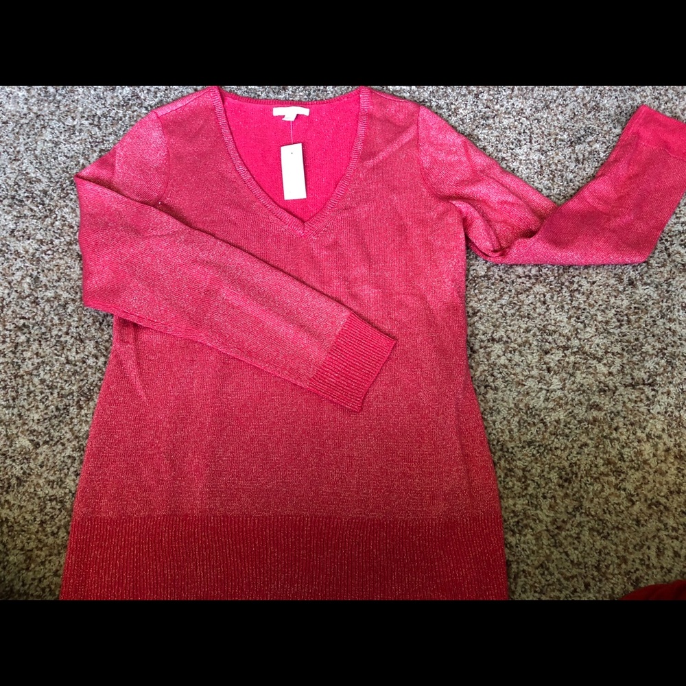 NY&Co sparkle pink sweater